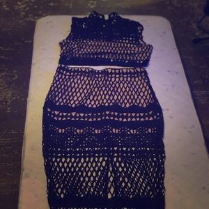 2 piece Crop top skirt set